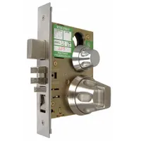This stainless steel knob lockset is designed for ligature resistance, reducing the risk of self-harm in behavioral healthcare and correctional settings. The 5SS55 Knob style prevents attachment of cords or fabrics while maintaining secure door operation. Suitable for office doors in high-risk environments requiring tamper-resistant hardware