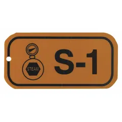 Polystyrene lockout tag for use in lockout/tagout procedures to identify equipment under maintenance. Tag includes holes for attachment. Pack of 25 tags.