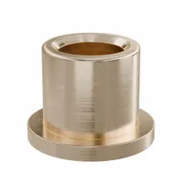 Flanged Sleeve Bearing: Bronze, SAE 841, 1/2 in Bore, 3/4 in OD, 3/4 in Lg, -35°F to 300°F, 10 PK (MPN FF621-03B)