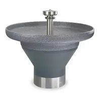 BRADLEY Wash Fountain: Empire Gray, Terreon®, Circular, 54 in Overall Wd, Std Drain, 8 Stations (MPN S93-587)