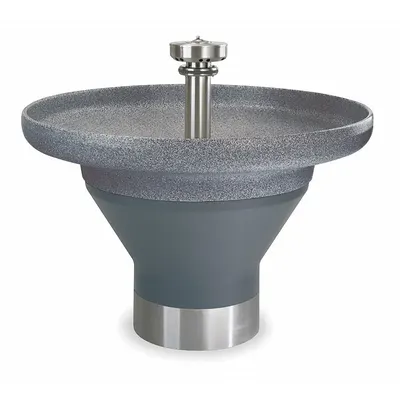 BRADLEY Wash Fountain: Empire Gray, Terreon, Circular, 54 in Overall Wd, Std Drain - Sensor-Operated Wash Fountains