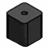 Rubber Feet for Mobile Base: Black, 2 in Overall Ht, 2 in Overall Lg, Rubber (MPN 70-7059)