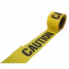 General Caution Messaging Barrier Tape, 3 in x 300 ft, Yellow Polyethylene