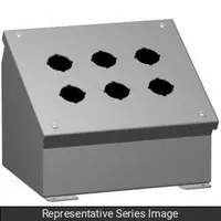 HAMMOND Push Button Consolet: 22mm, 16 Holes, Carbon Steel, NEMA 12/13 (MPN 1490MJ16)