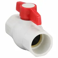 NDS Manual Two-Way Ball Valve: 1 1/2 in, PVC, Angle, Socket x Socket, 150 psi Max. Pressure (CWP) (MPN E1410-15)