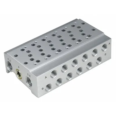 SMC Bar Manifold: SY5000 Series, 6 Ports, Female 1/8 in NPT, 14°F to 122°F - SMC SY Series Manifolds & Bases