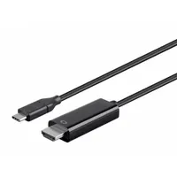 MONOPRICE USB Cable: Type C End 1, HDMI End 2, Black, 6 ft Lg, 3.1 USB Specification, USB Cable (MPN 24441)