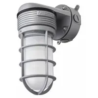 This LED vapor-tight fixture features an integrated LED delivering 39 lm/W at 4000K and 15W. It operates on 120/277V AC and is housed in aluminum for wall-mounted illumination in industrial and commercial areas such as parking garages, stairwells, and loading docks