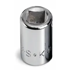 This 3/8" drive hand socket features a 4-point standard configuration for use with square-drive fasteners such as square-head bolts and set screws. The socket size is 3/8" and it has a chrome finish. Suitable for turning square fasteners in general maintenance and repair tasks.