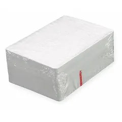 White PVC card blanks for custom identification badges, access control cards, and membership cards. Each card measures 2 3/8 inches high by 3 inches wide with a 30 mil thickness. Supplied in a 100-pack for use with compatible ID card printers.