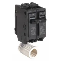 GE Miniature Circuit Breaker: THQL, 15 A, 120/240V AC, Single Phase, 10kA at 120/240V AC, 2 Poles (MPN THQL21WY15)