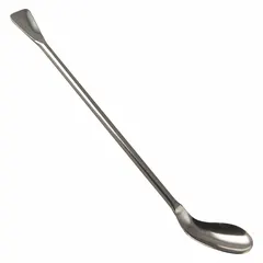 Double Ended Spatula & Spoon, 304 Stainless Steel, Uncoated, Silver, Non-Sterile