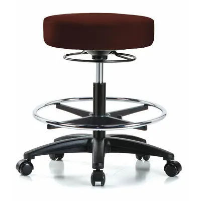 OEM Cleanroom Stool: Vinyl, Ht Range 20 1/2 in to 28 in, 17 in Seat Wd, 17 in Seat Dp - Vinyl Lab Stools