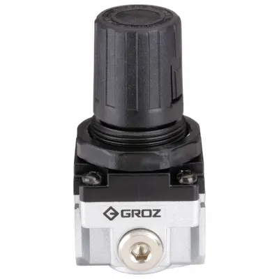GROZ Compressed Air Regulator: Aluminum, 1/4 in NPT, 21 cfm, 7 psi to 145 psi - GROZ FRL Air Regulators