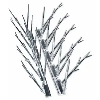 BIRD-X Bird Repellent Spikes: Std, Plastic Base, Clear, 25 ft Overall Lg, Plastic Spikes, 25 PK (MPN SP-25)