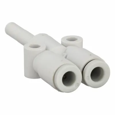SMC KQ2U04-99A Polybutylene Terephthalate Push-Fit Wye Fitting - Polybutylene & Brass Tube Fittings