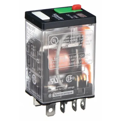 SCHNEIDER General Purpose Relay: Socket Mounted, 15 A Current Rating, 230V AC, DPDT - Socket-Mounted Relays