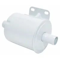 In-line hydraulic filter with cellulose media for hydraulic fluid systems. Features a 1-inch inlet connection and includes a mounting bracket. Compatible with Hyster vehicles. Suitable for removing contaminants in hydraulic circuits
