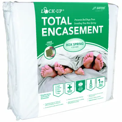 LOCKUP Mattress/Box Spring Protector: Queen, 80 in Overall Lg, 60 in Overall Wd - Box Spring Encasements
