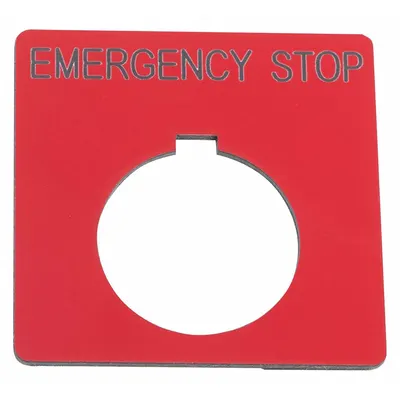 SCHNEIDER Legend Plate: 30 mm Panel Mounting Size, Square - Push-Button Rings & Plates