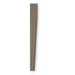Sloping top panel for standard lockers, measuring 36 x 18 x 1 inches. Constructed of high density polyethylene with a matte toffee finish. Designed to prevent items from being placed on top of lockers, promoting cleanliness in locker rooms and similar environments.