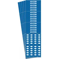 Pipe Marker: Air Return, Blue, White, Fits 3/4 in and Smaller Pipe O.D., 3 Pipe Markers, 5 PK (MPN 7008-3C-PK)