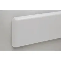 PAWLING CORP Wall Guard: WG-8, PETG, Silver Gray, 7 3/4 in Overall Ht, 12 ft Overall Lg (MPN WG-8CP-12-210)