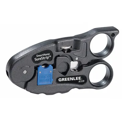 PALADIN Cable Stripper: 24 to 18 AWG, For Cat 5/Cat 5E/Cat 6/RG-59/RG-6 Cable Designation - Data & Coaxial Cable Strippers