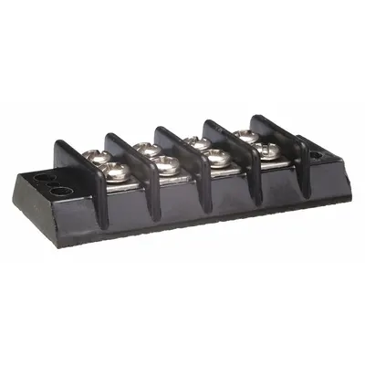 OEM APPROVED VENDOR Surface Mount Barrier Strip, 4 Poles, 22-14 AWG, 15 A - Surface Mount Barrier Strips