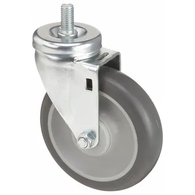 OEM Stem Caster: 5 in Wheel Dia - Debris-Resistant Threaded Stem Casters
