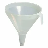 APPROVED VENDOR Lab Funnels: Polypropylene, 84 oz, 245 mm, 248 mm, 90 mm Stem Lg, Colorless (MPN 57232)