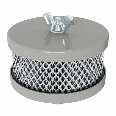 SOLBERG Filter Silencer: 1 in Inlet Size, 30 scfm, 4 in Overall Ht, 4.5 in Outside Dia - Air Compressor Intake Filters & Silencers