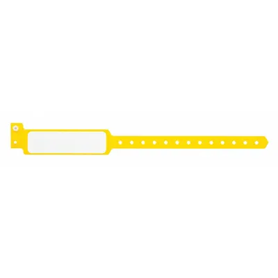ID Wristband: No Legend, 11 1/2 in Overall Lg, 1 3/8 in Overall Wd, Plastic - Security Wristbands