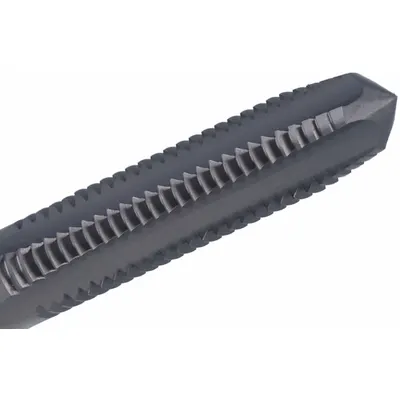 CLEVELAND Straight Flute Hand Tap: 3/8"-24 UNF, H3 / 2B, 4 Flute, Plug Chamfer - General Purpose Hand Taps