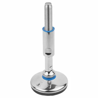 KIPP Male-End Leveling Mount: Swiveling Stud, M20 Thread Size, 100 mm - Hygienic Male Leveling Mounts