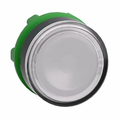 SCHNEIDER Flush Push Button: 22 mm Mounting Size, Non-Metallic - Illuminated Flush-Mount Push-Button Operators
