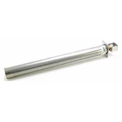 Inshot burner tube for use in commercial and industrial heating systems. Designed to deliver a precise gas-air mixture for efficient combustion in boilers and furnaces. Commonly applied in HVACR replacement and maintenance to restore burner performance.