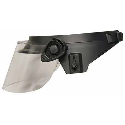 UNITED SHIELD Riot Control Face Shield: Thermoplastic, Pivot, 6 in Visor Ht - Riot Face Shields