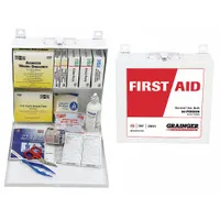 FIRST AID ONLY First Aid Kit and Housing: Industrial, 50 People Served, 195 Components, Metal (MPN 54622)
