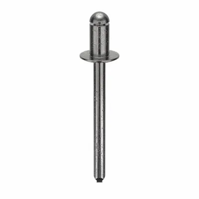 POP AVDEL Domed-Head Blind Rivet, 0.183" Dia, 1 19/32" Overall Length, 250-Pack - Domed-Head Blind Rivets