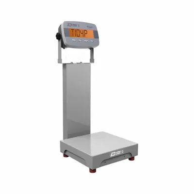 B-TEK Industrial Bench Scale: 18 in x 18 in, IP54, Column-Mounted, DuraShield - Bench Scales with Column-Mounted Indicator