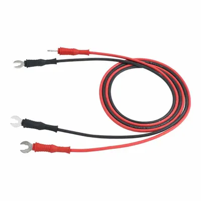 B&K PRECISION TLPWR32 Test Lead Kit, CAT II, Spade Lug, 6 5/8 ft, Silicone - Test Leads with Clips