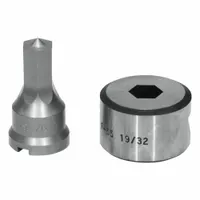 EDWARDS Hex Punch & Die Set: Edwards, 55 ton_65 ton_100 ton_120 ton Compatible Ironworker Size, Hex (MPN ED9-PDH19/32)