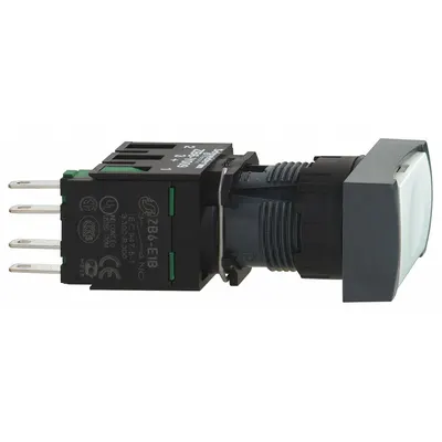 SCHNEIDER Flush Push Button Operator: Non-Illuminated, Flush Profile, Non-Metallic - Flush-Mount Push Buttons