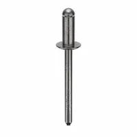 This domed-head blind rivet has a 0.188-inch diameter and 1-3/4-inch overall length with a 7/16-inch body length. It is supplied in a 250-piece pack and is suitable for general-purpose fastening in applications such as sheet metal fabrication, equipment assembly, and repair where a permanent mechanical joint is required