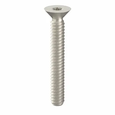 TAMPER-PRUF SCREW Tamper Resistant Screw: #6-32 Thread Size, 1 in Lg, Stainless Steel, Plain - Flat Head Tamper-Resistant Machine Screws