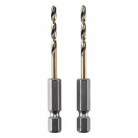 DEWALT Hex Shank Drill Bit: 7/64", 118° Chisel Point, Black & Gold HSS, Impact Rated, 2 PK (MPN DWA5007)
