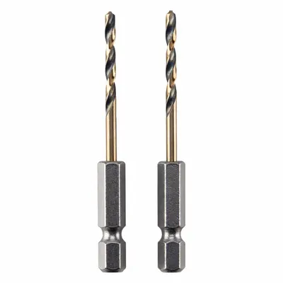 DEWALT Hex Shank Drill Bit: 7/64", 118° Chisel Point, Black & Gold HSS, Impact Rated - Dewalt Impact Ready Drill Bits