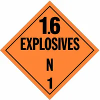 STRANCO INC DOT Container Placard: Explosives, 10 3/4 in x 10 3/4 in, 10 3/4 in Label Ht, Placard (MPN DOTP-0103-PS)
