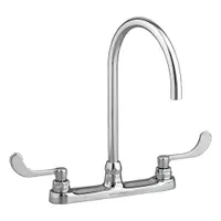 AMERICAN STANDARD Gooseneck Kitchen/Bathroom Faucet: Monterrey, Cast Brass, Widespread, Deck, Chrome (MPN 6409180.002)